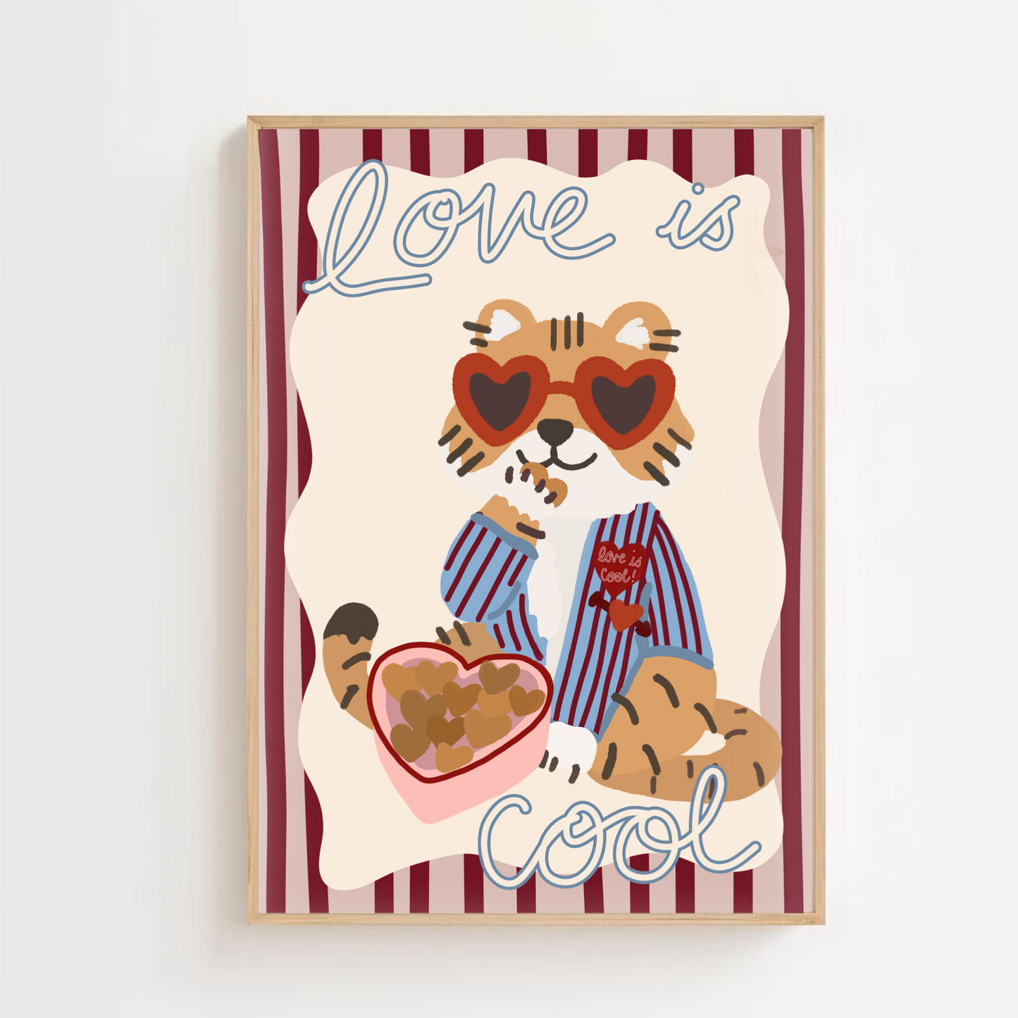 Love is cool - tiger | Art print