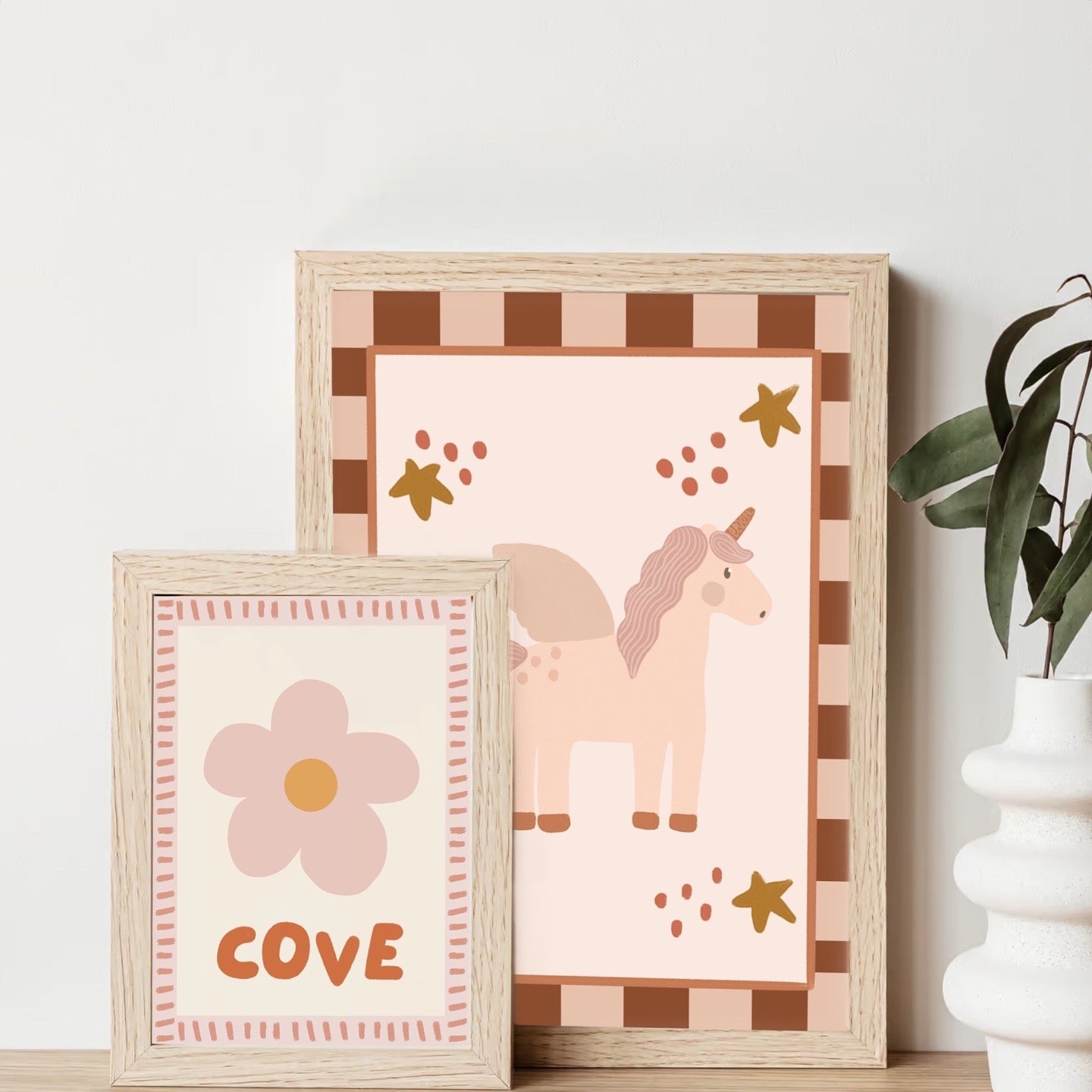 Unicorn pink x brown | Art print