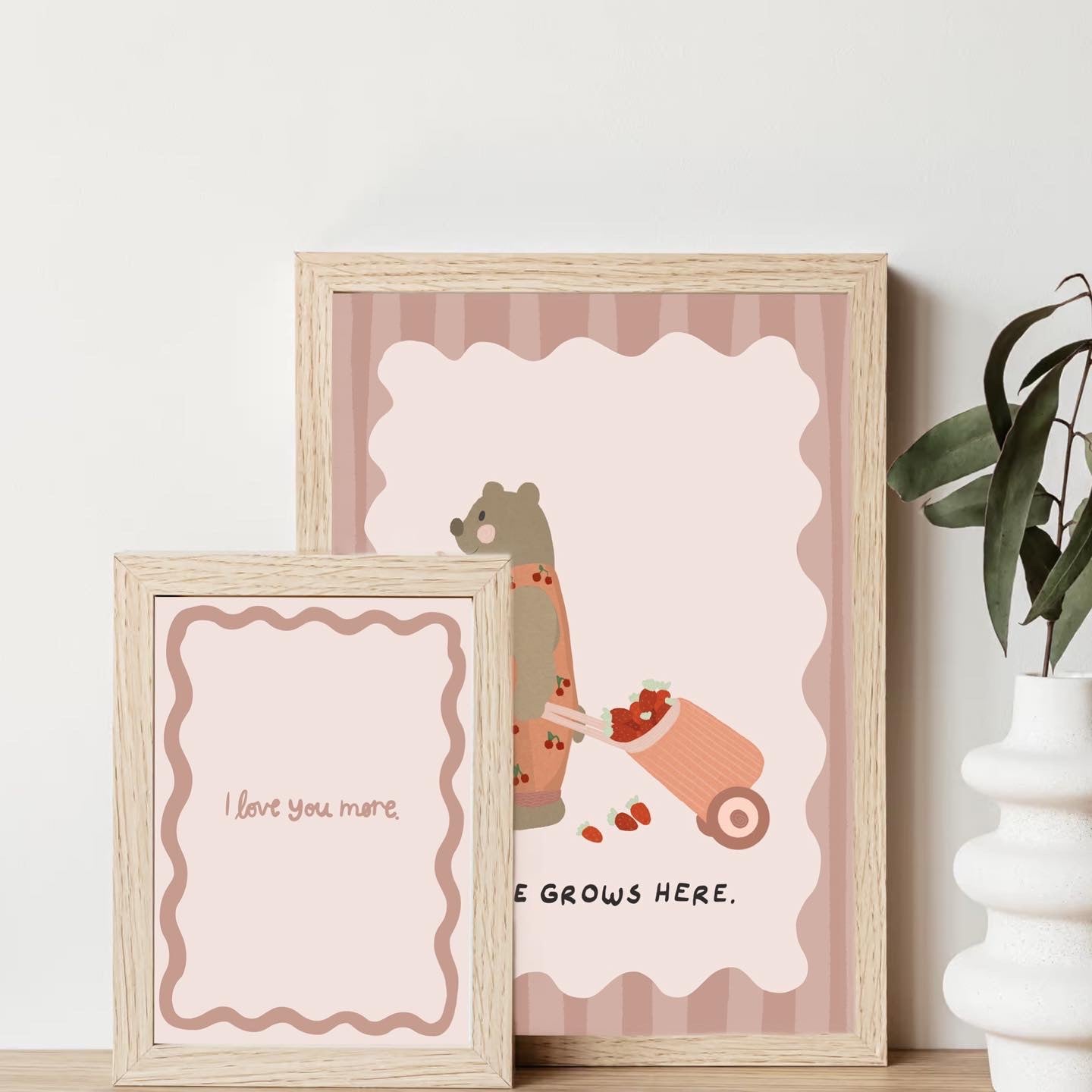 Love grows here - Bear | Art print
