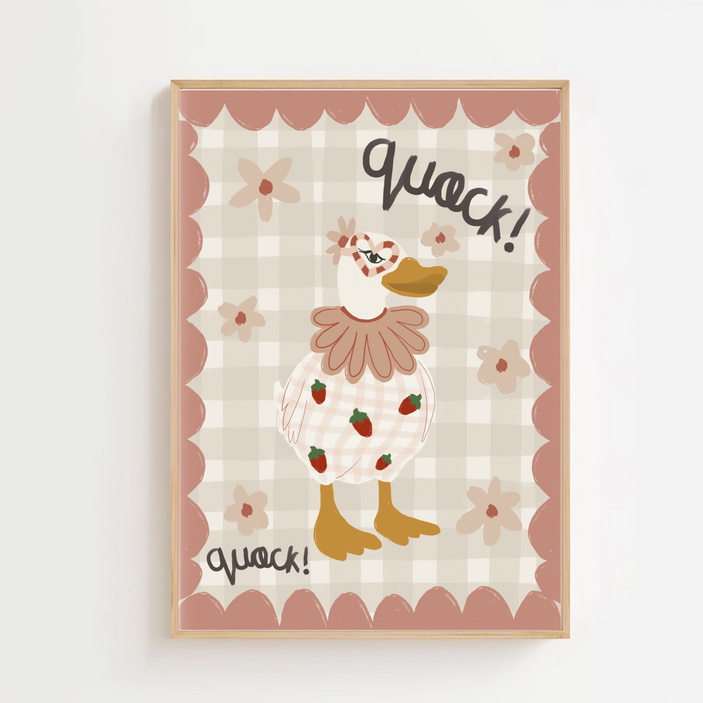 Duck - strawberry | Art print