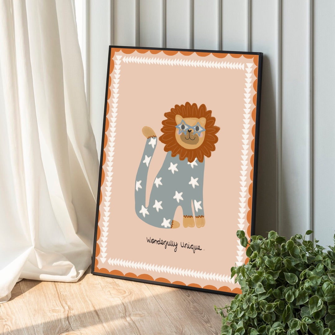 Wonderfully unique lion | Art print
