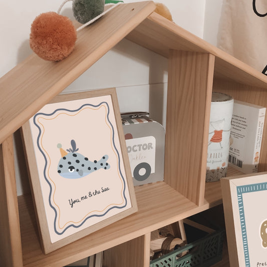 You, me and the sea, whale | Art print