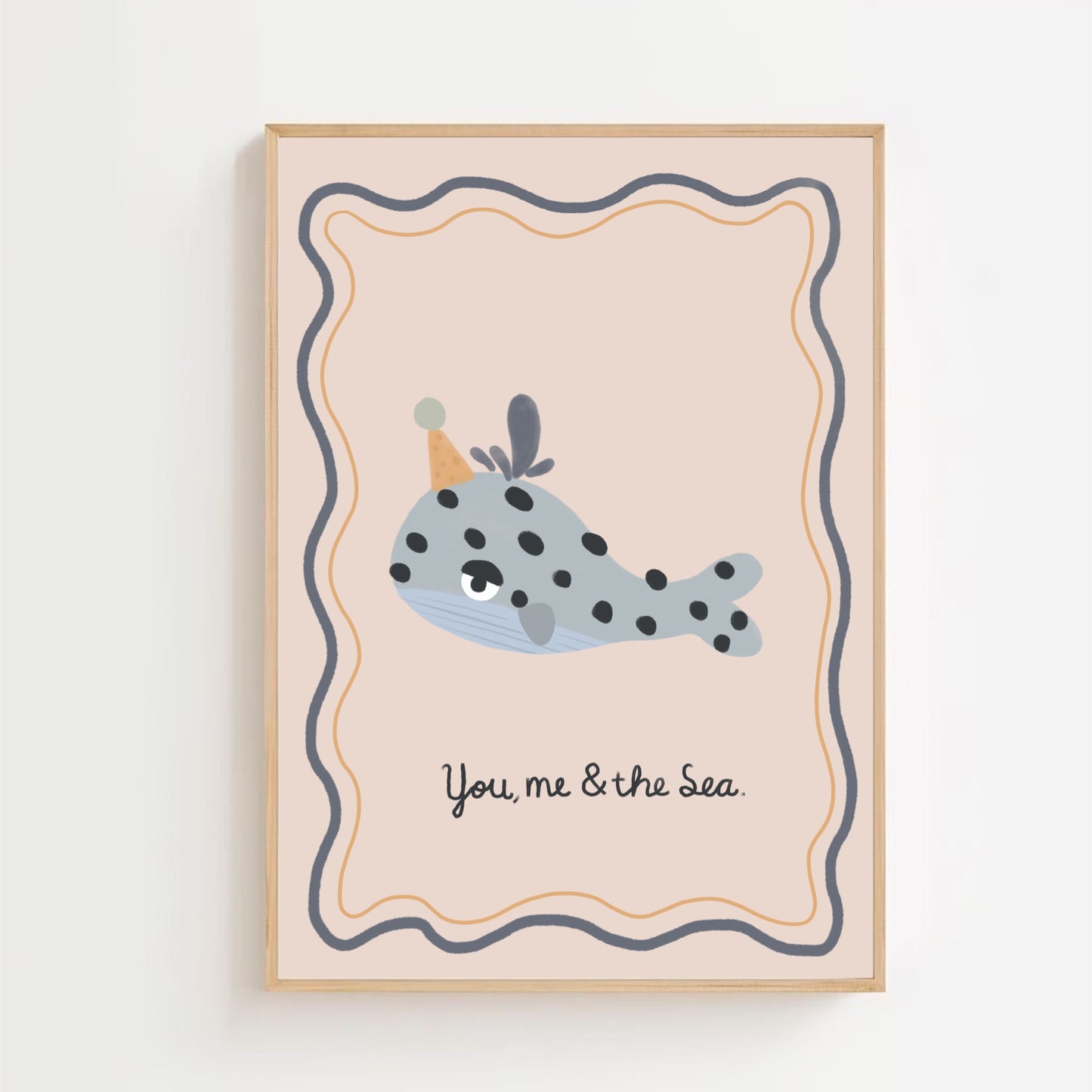 You, me and the sea, whale | Art print