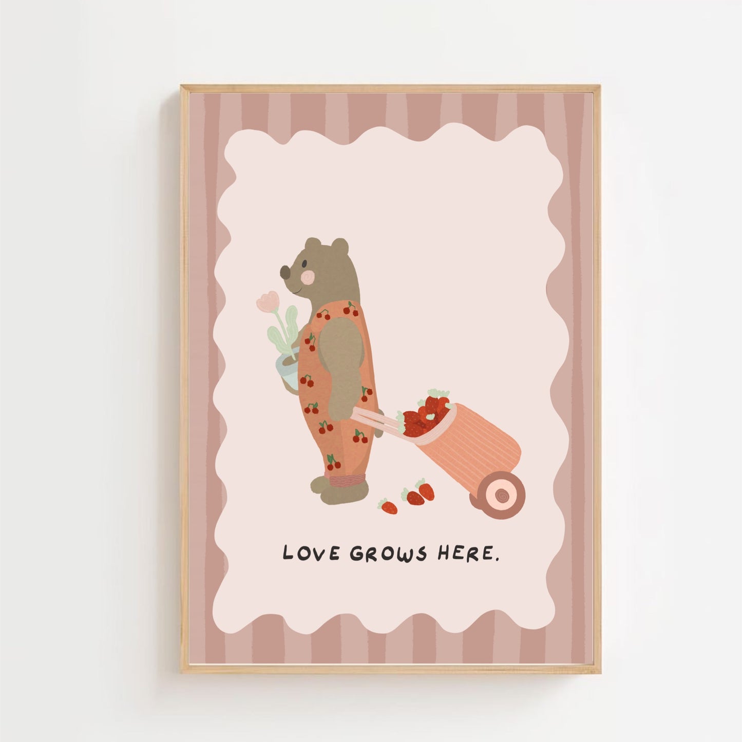 Love grows here - Bear | Art print
