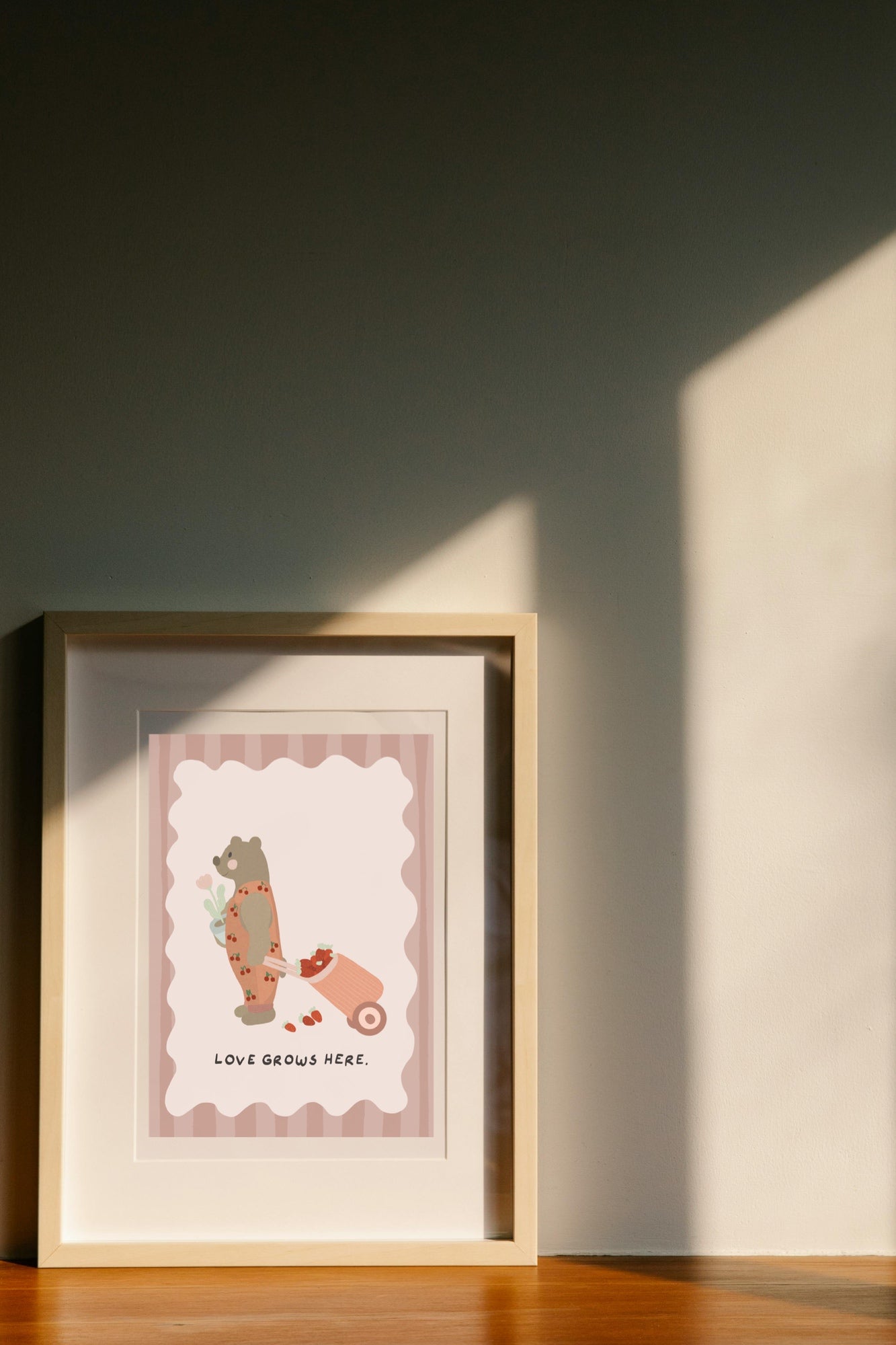 Love grows here - Bear | Art print