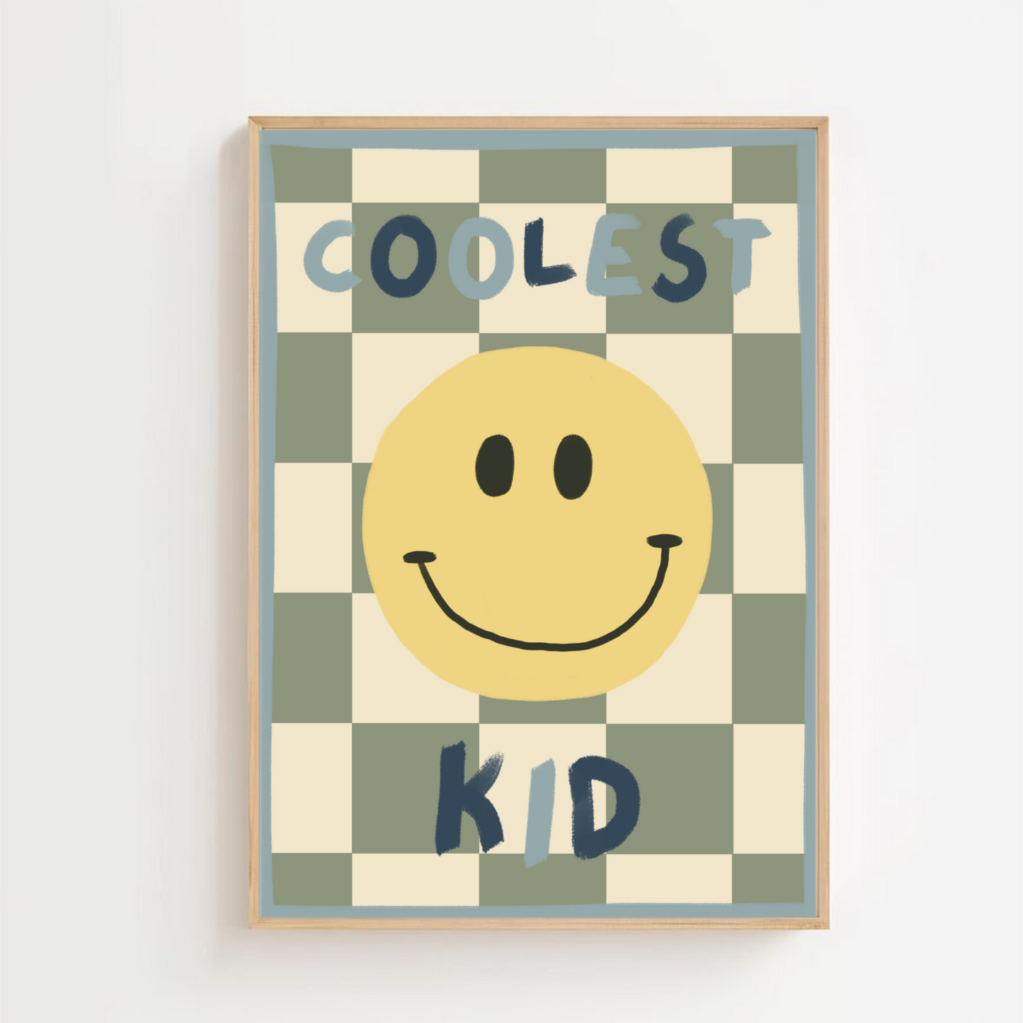 Coolest kid check | Art print