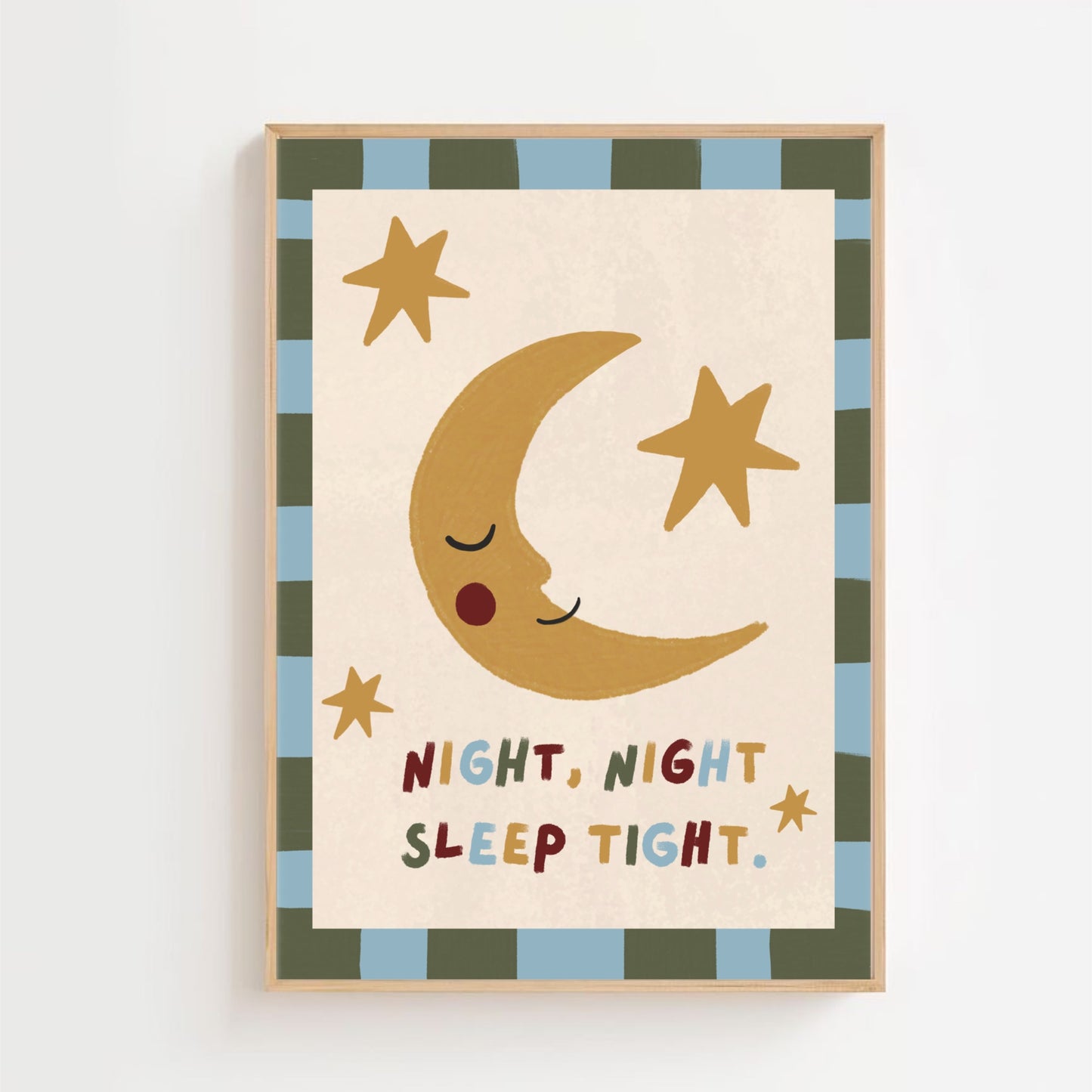 Night night sleep tight - moon | Art print