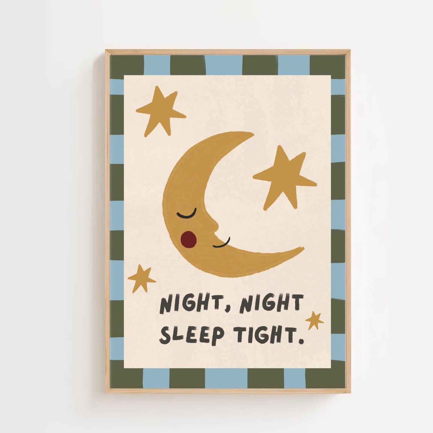 Night night sleep tight - moon | Art print