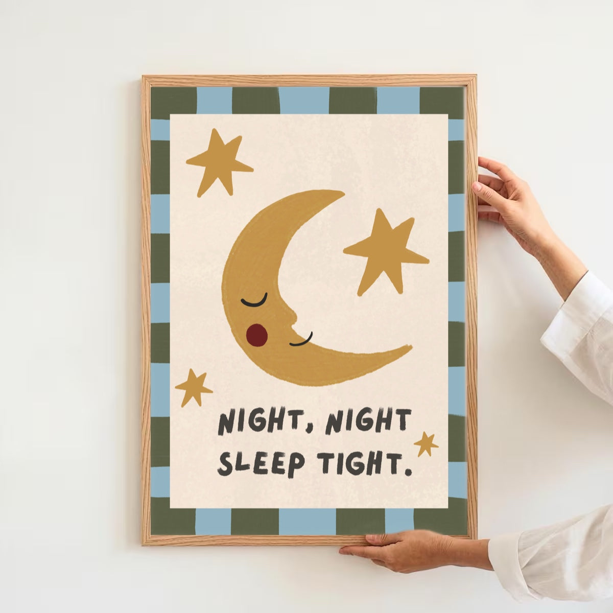 Night night sleep tight - moon | Art print