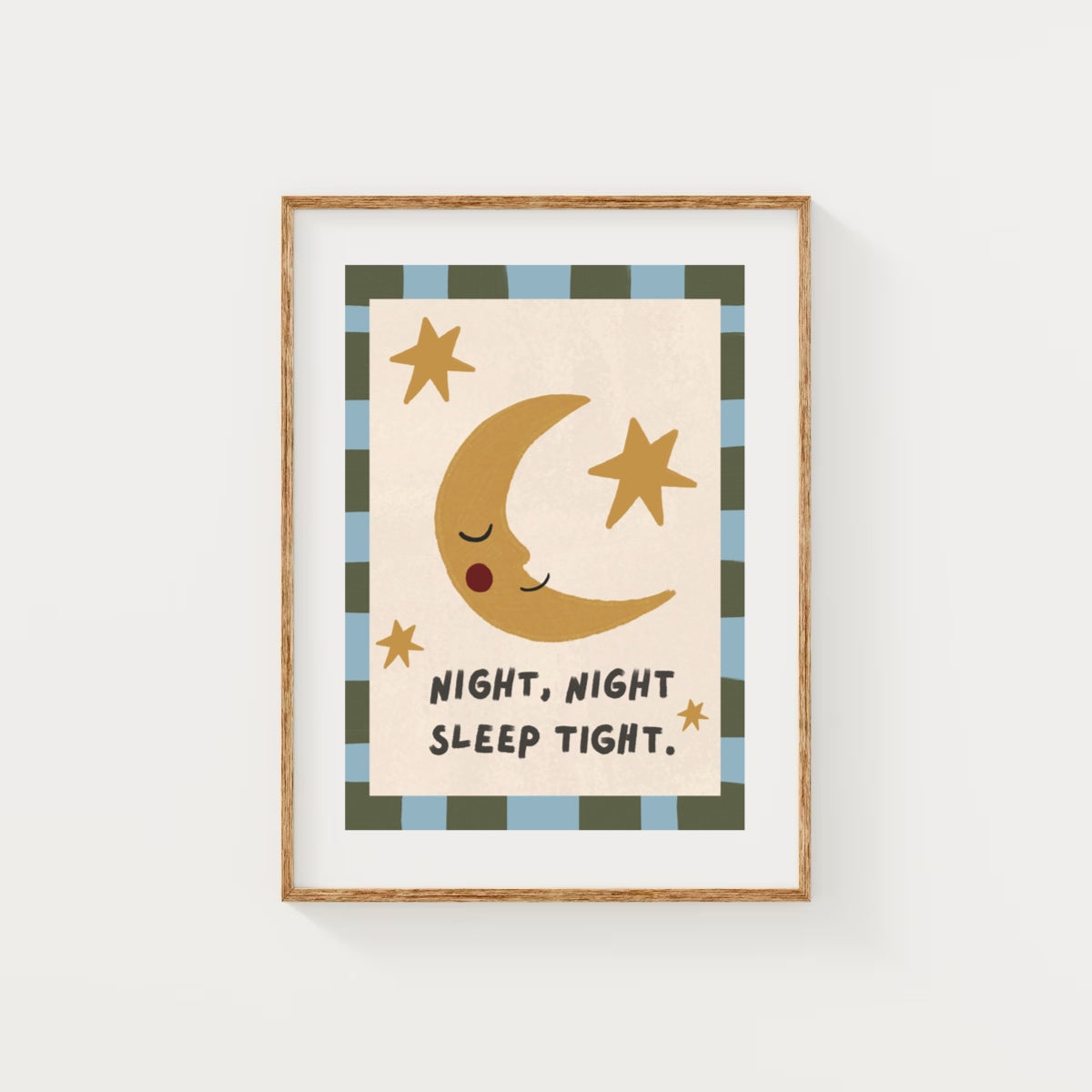 Night night sleep tight - moon | Art print