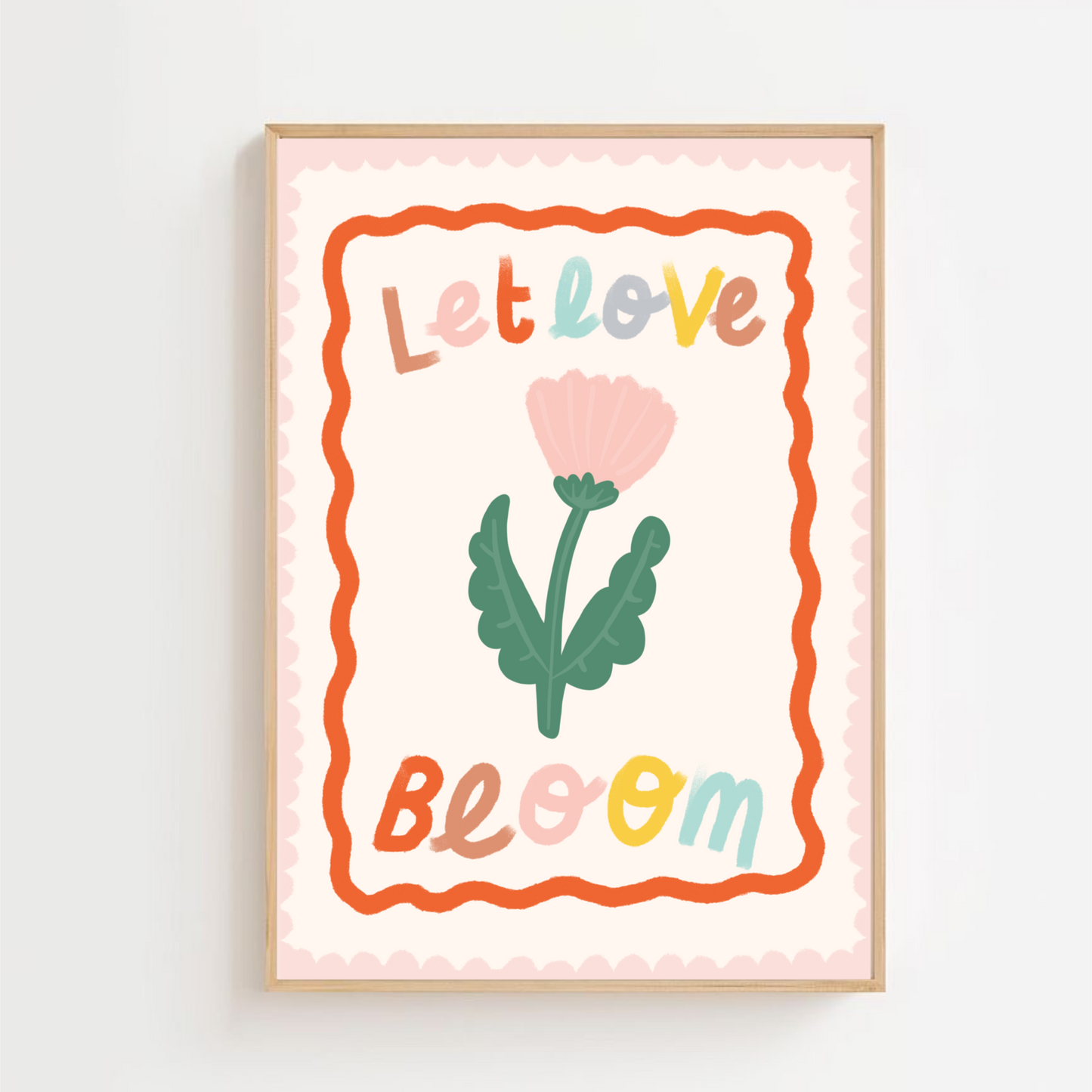 Let love bloom - flower | Art print