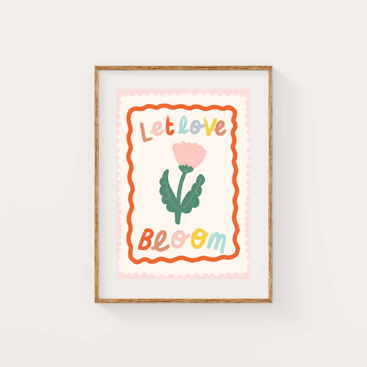 Let love bloom - flower | Art print