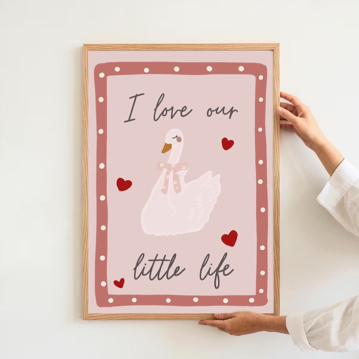 I love our little life - swan | Art print