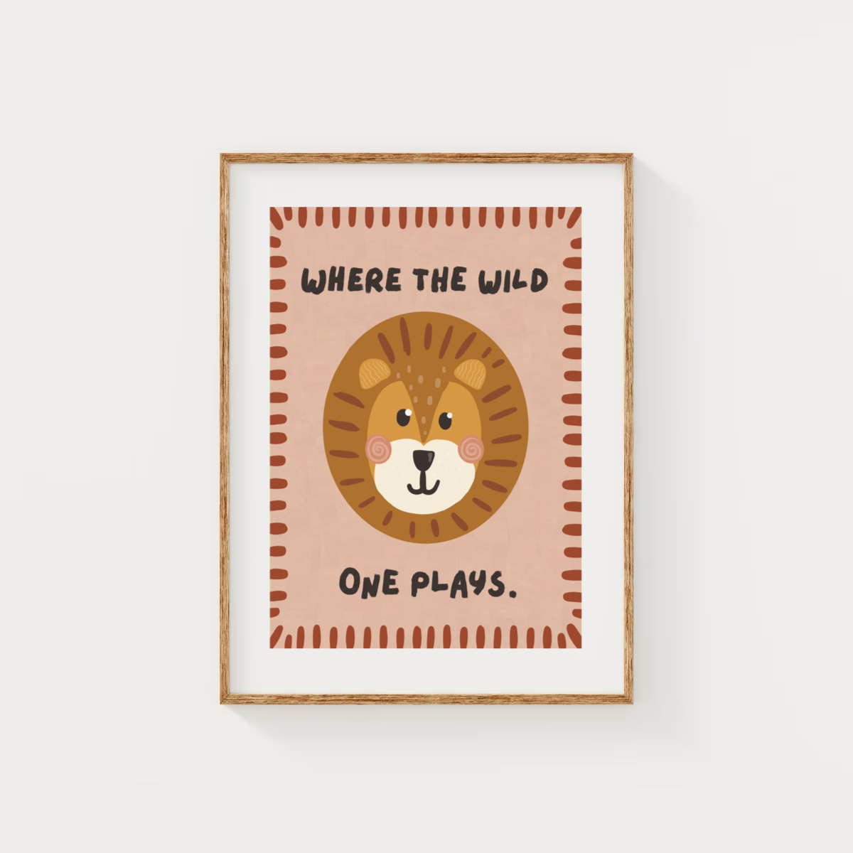 Where the wild one plays - lion | Art print