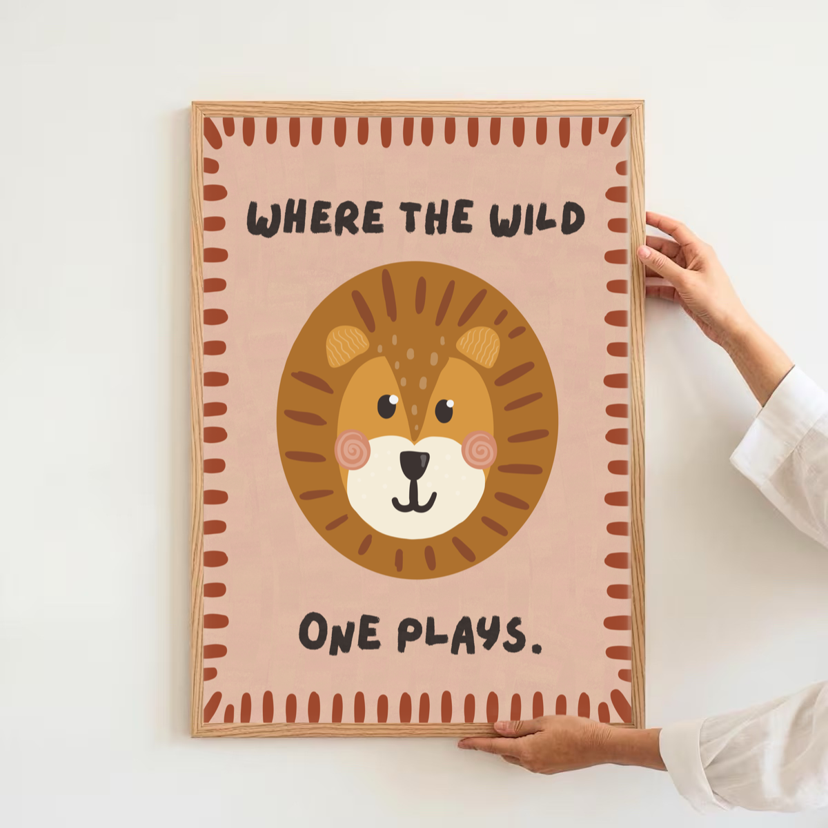 Where the wild one plays - lion | Art print