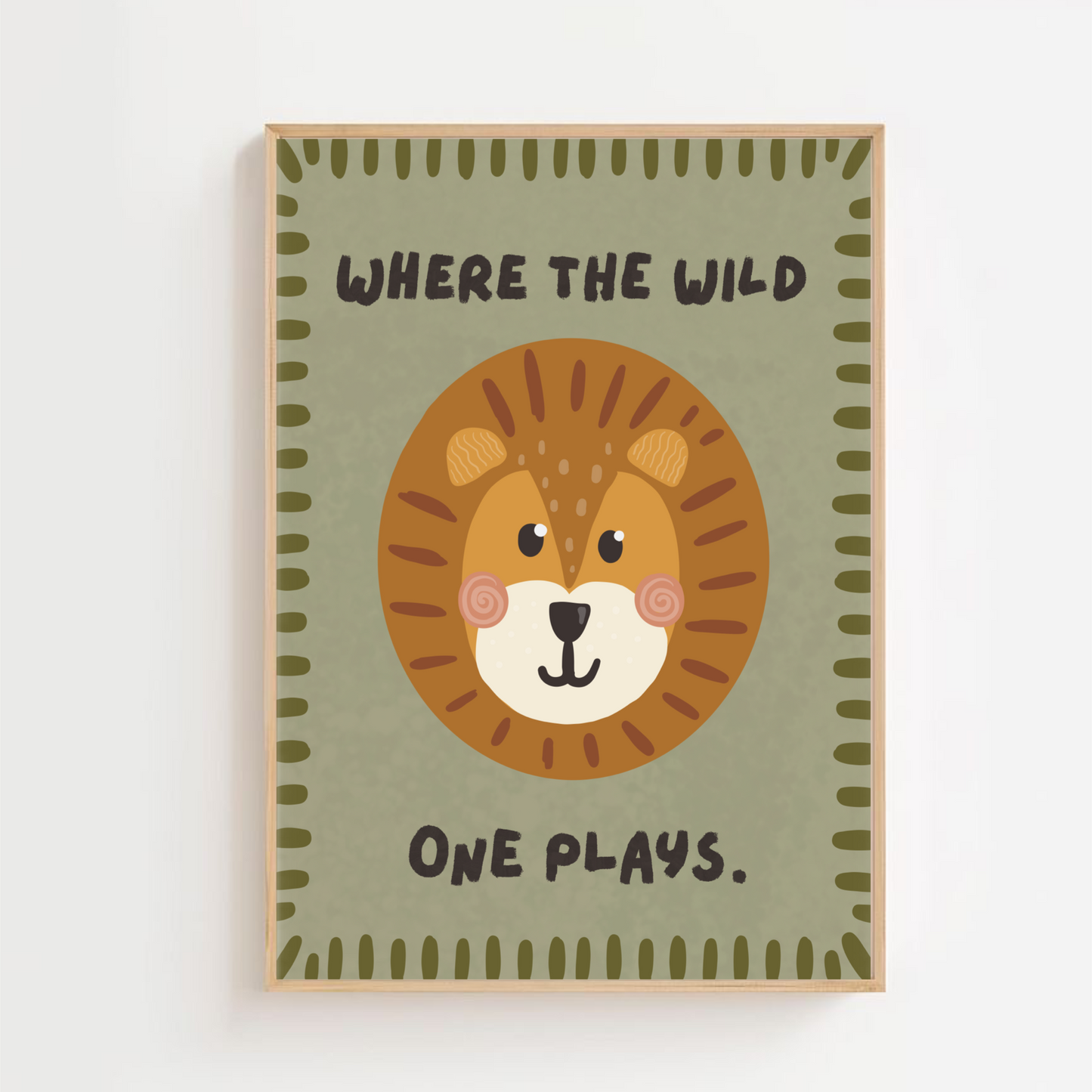 Where the wild one plays - lion | Art print
