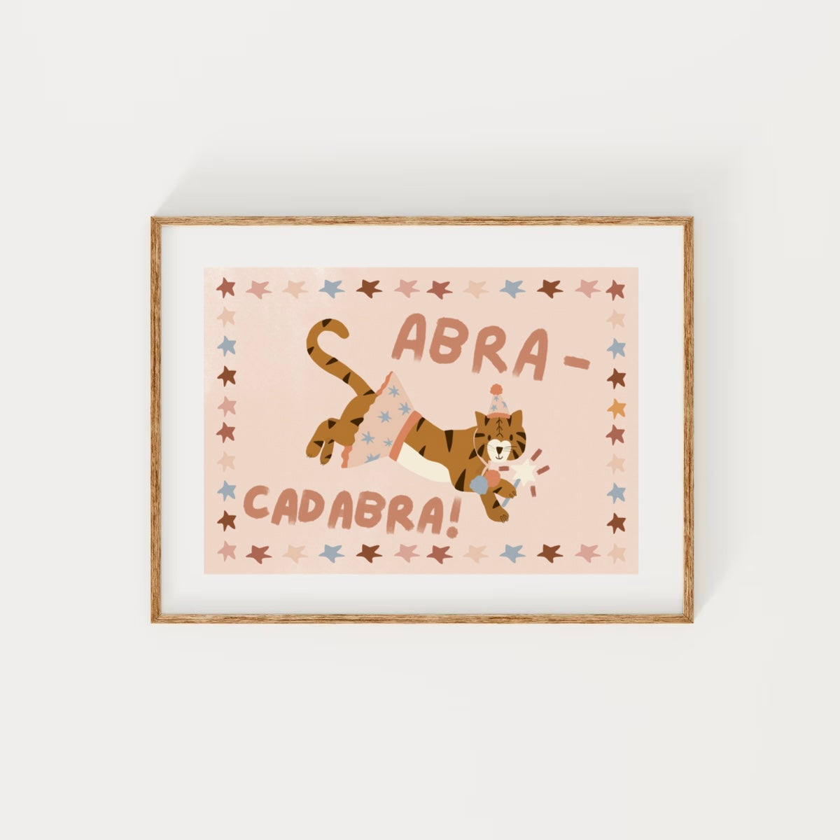 Abra cadabra - pink - tiger | Art print