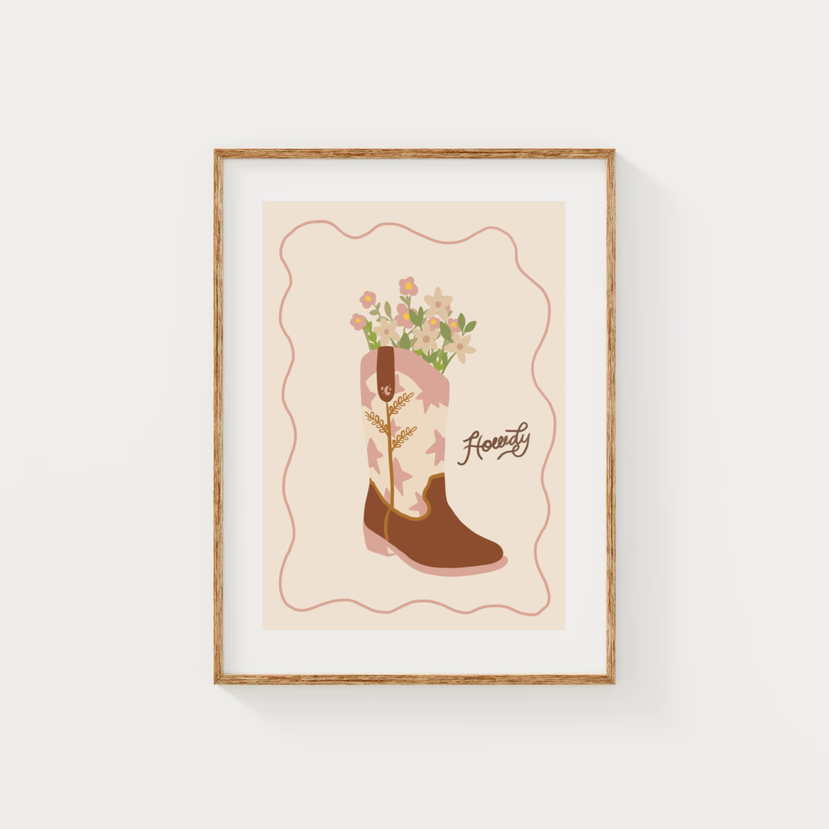 Cowgirl boot - howdy | Art print