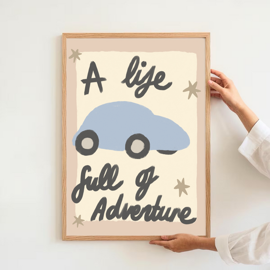 A life full of adventure- car | Art print