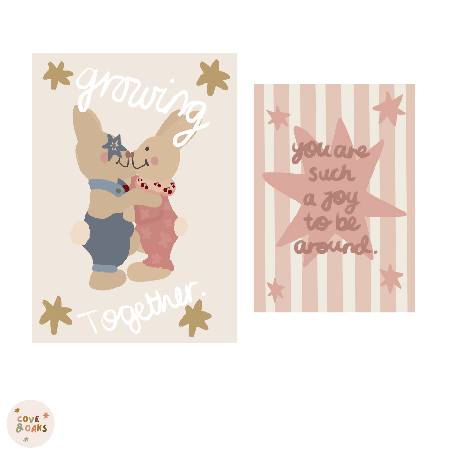 Growing together - bunny | Art print