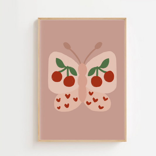 Cherry butterfly | Art print