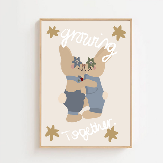 Brothers - growing together | Art print