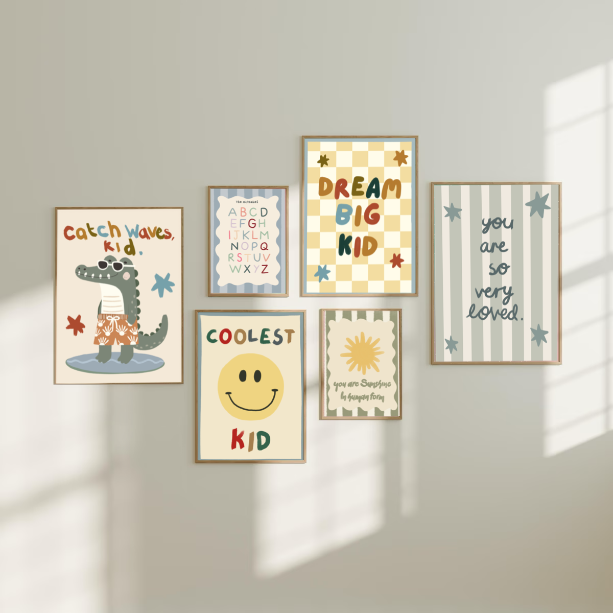 Catch waves, kid - crocodile | Art print