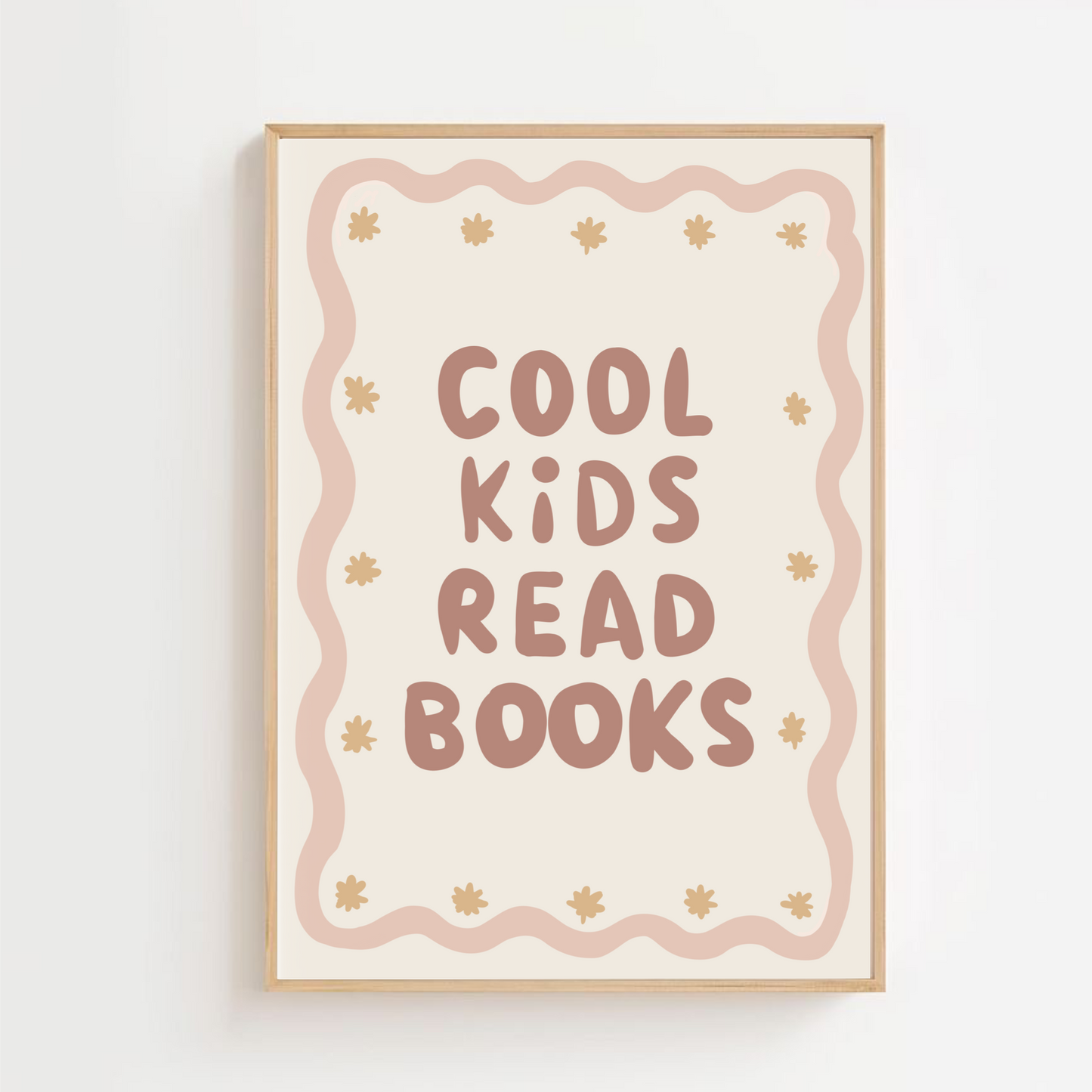Cool kids read books - pink | Art print