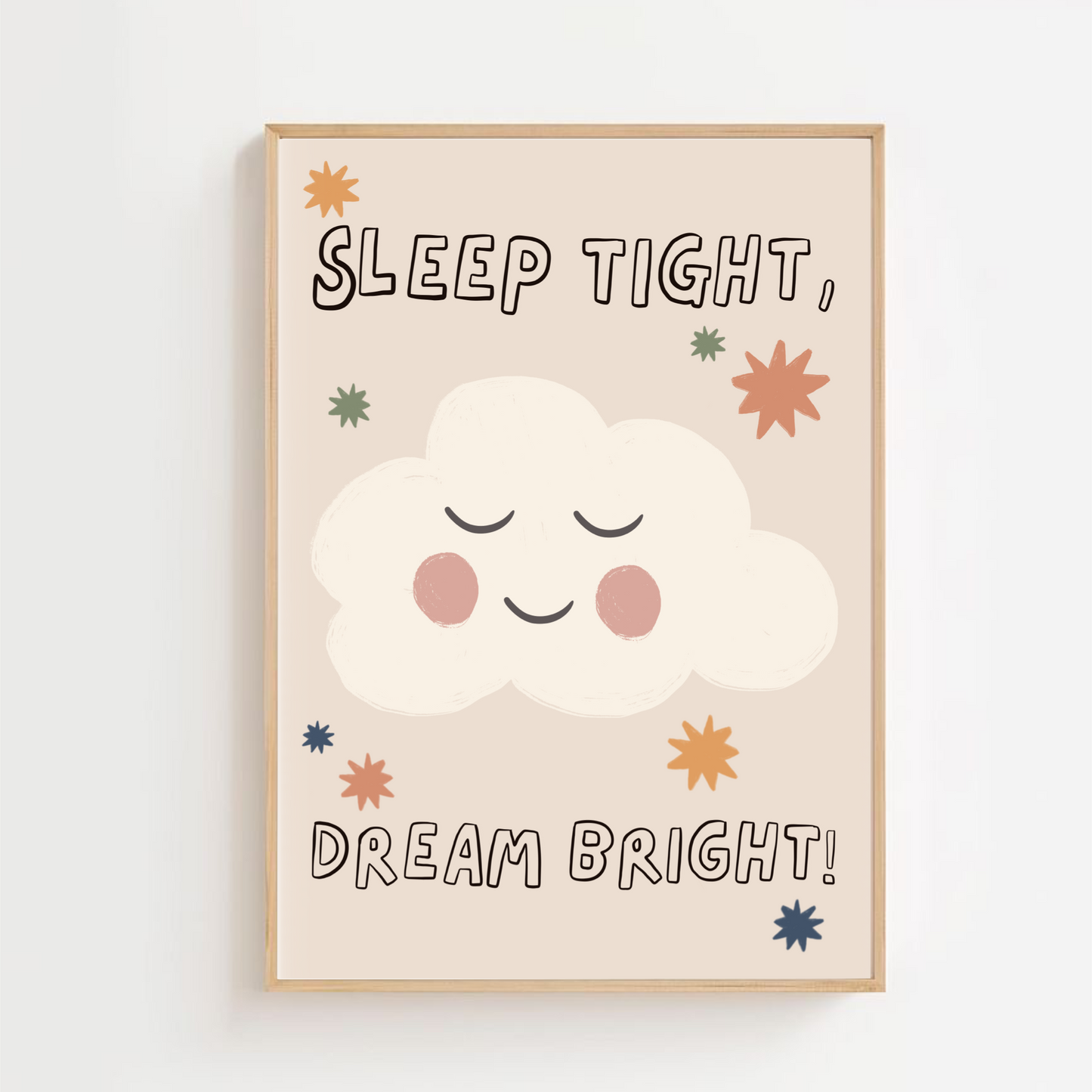 Sleep tight - cloud | Art print