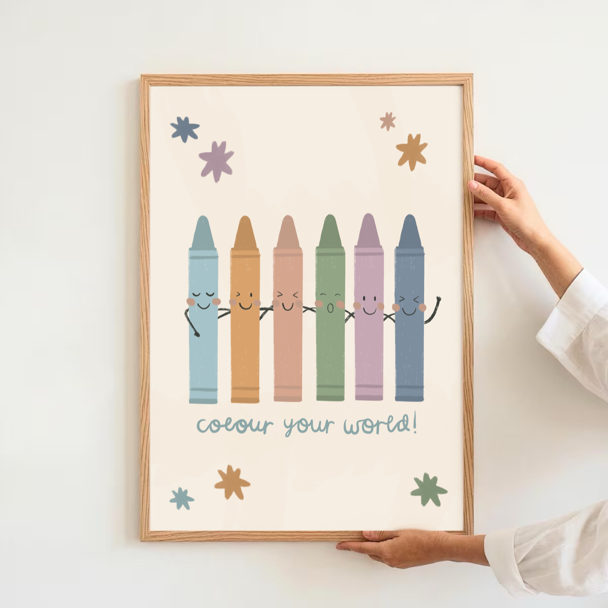 Colour your world - crayon | Art print