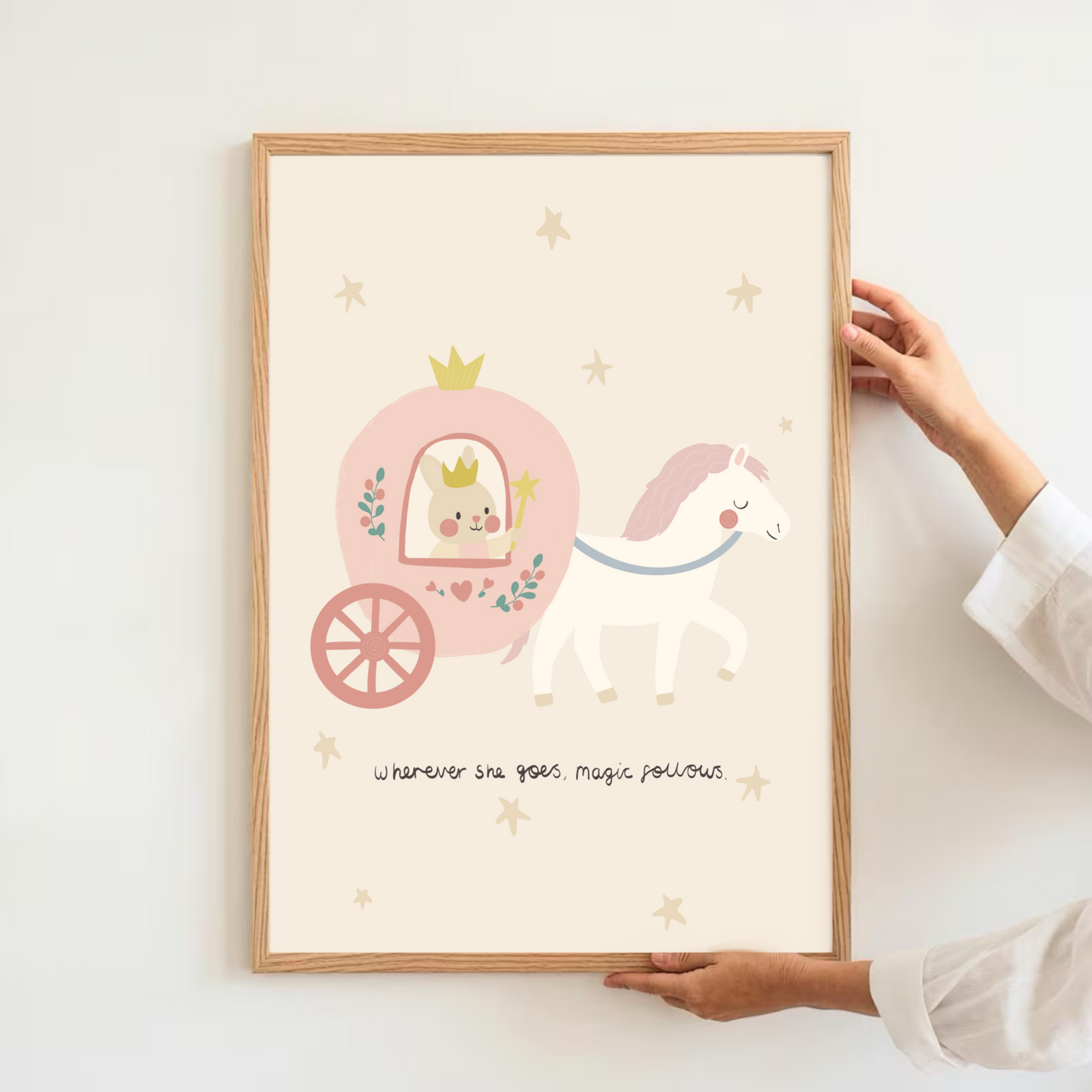 Wherever she goes, magic follows - princess | Art print