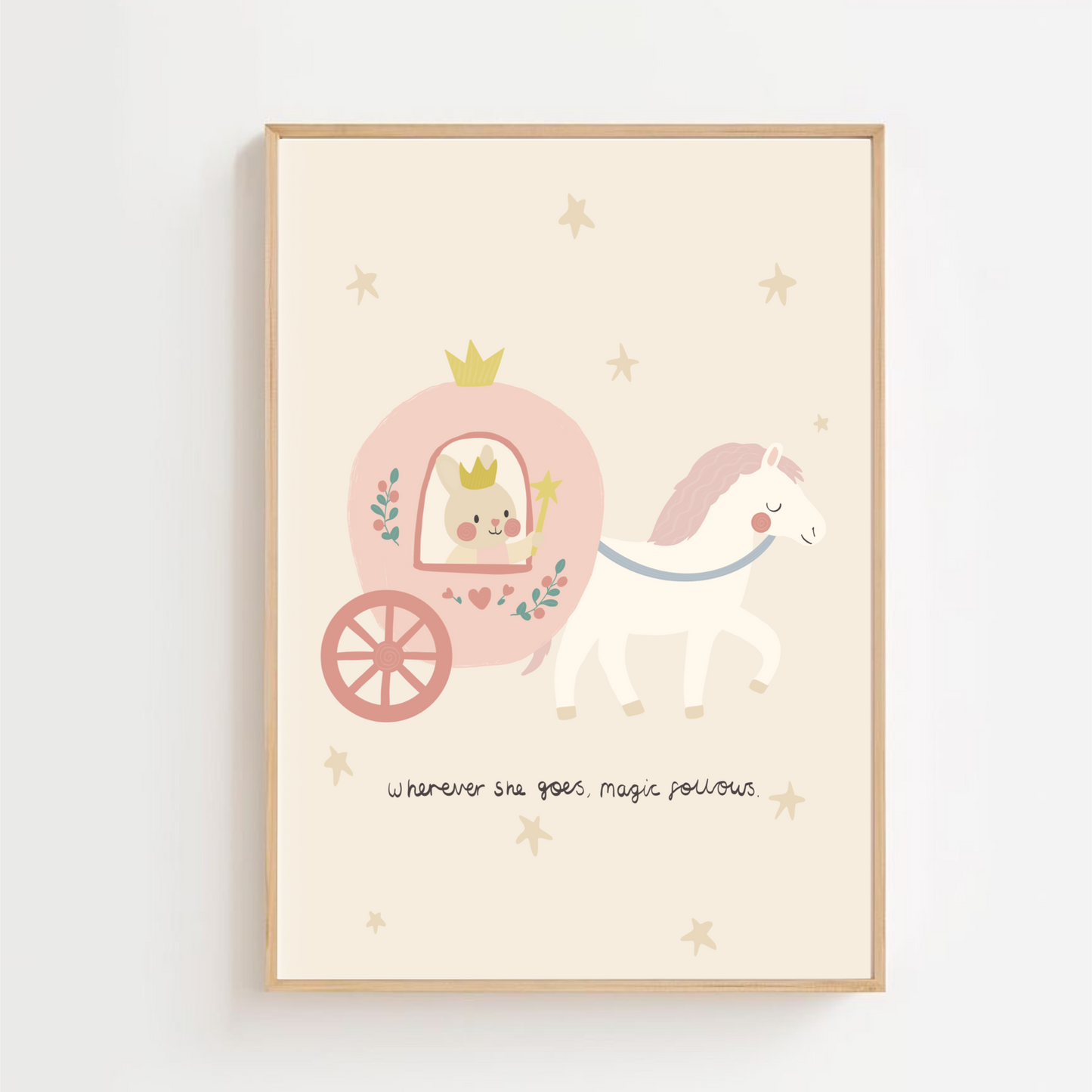 Wherever she goes, magic follows - princess | Art print