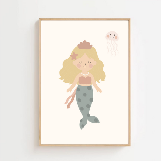 Blonde Mermaid | Art print