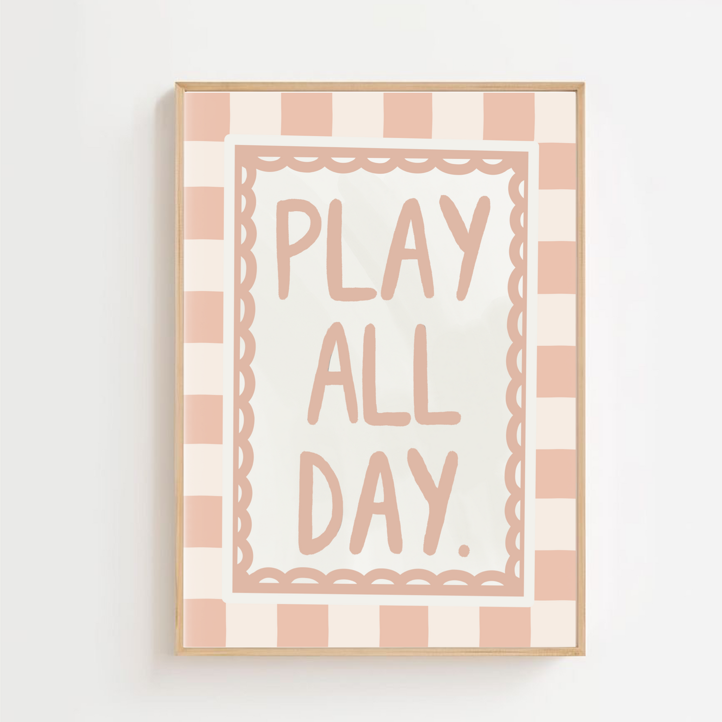 Play all day - pink | Art print