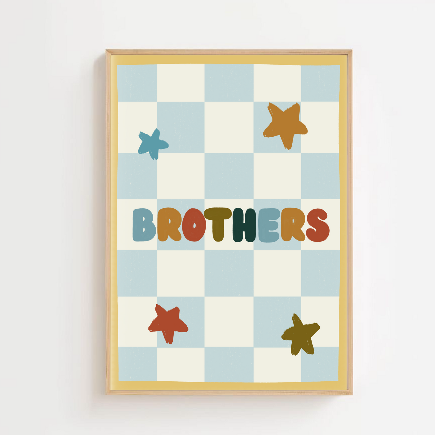 Brothers - check | Art print