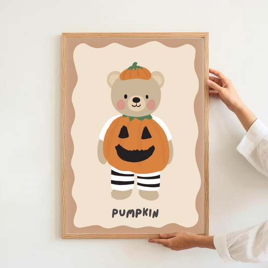Bear - pumpkin | Art print