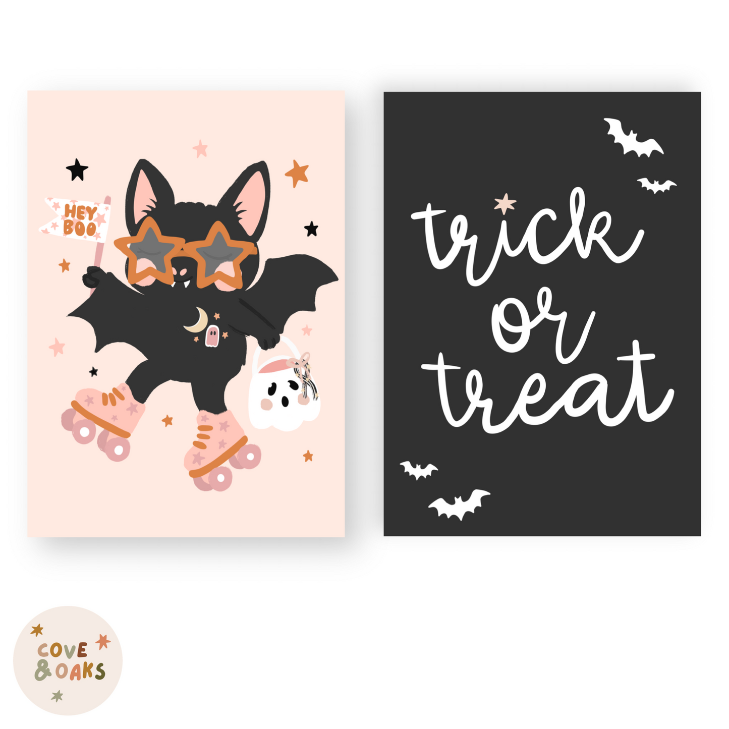 Hey boo - roller bat | Art print
