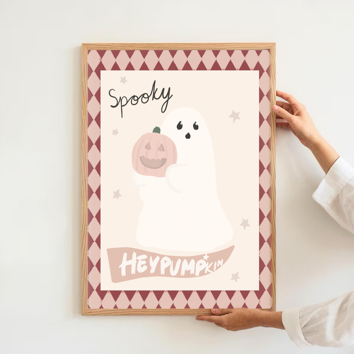 Spooky - hey pumpkin, ghost | Art print