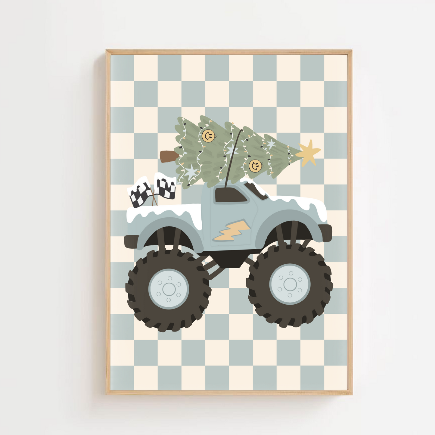 Monster truck - Christmas | Art print