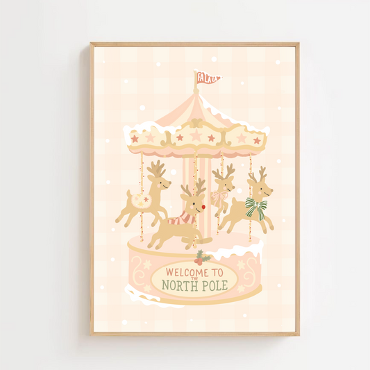 Christmas carousel | Art print