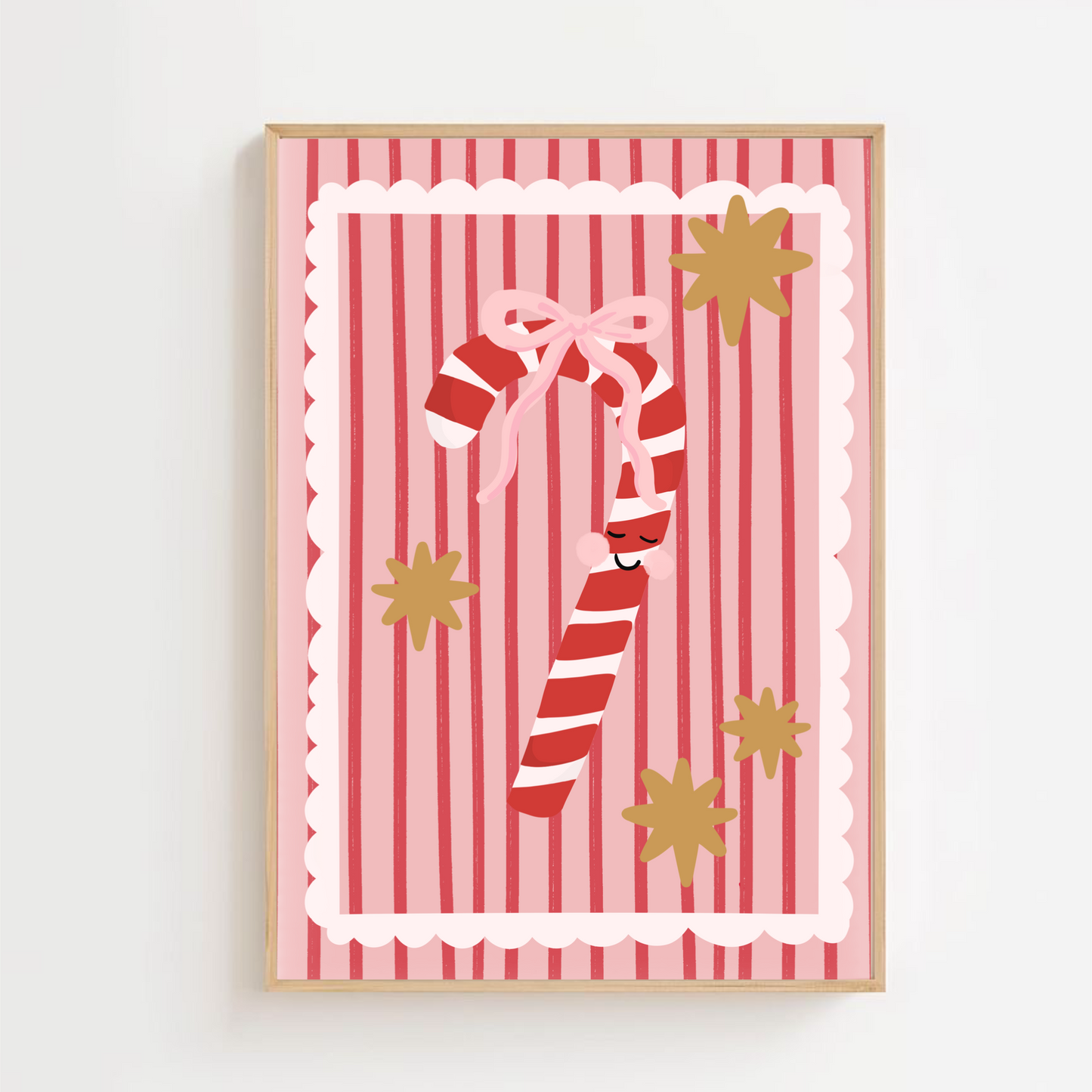 Pink candy cane - Christmas | Art print