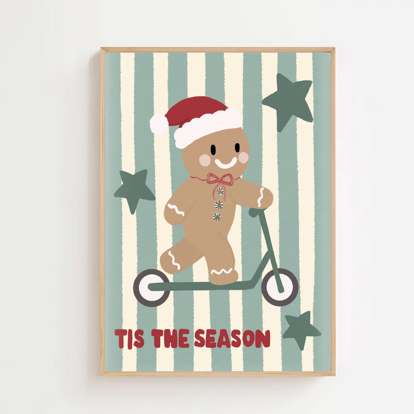 Gingerbread scooter - Christmas | Art print