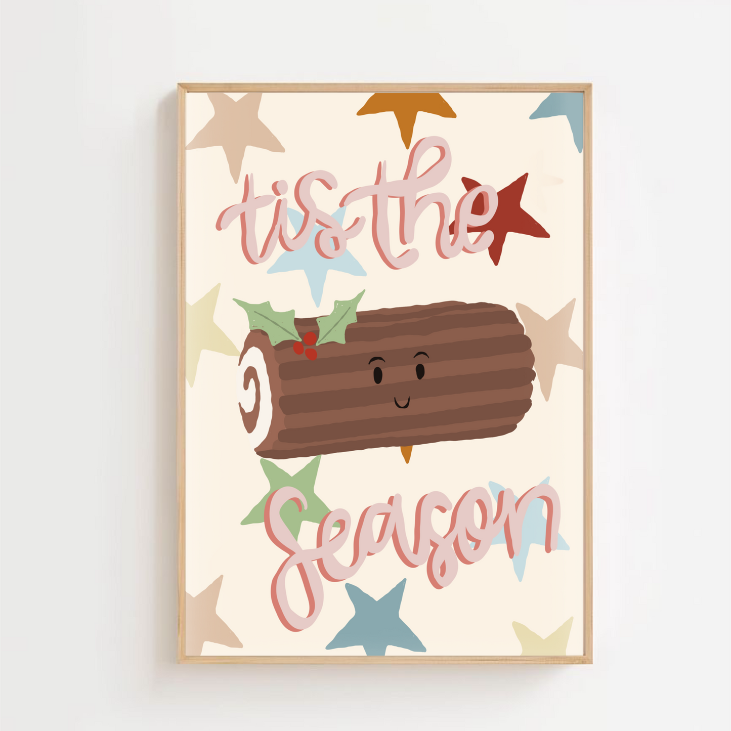 Tis the season -Christmas log | Art print
