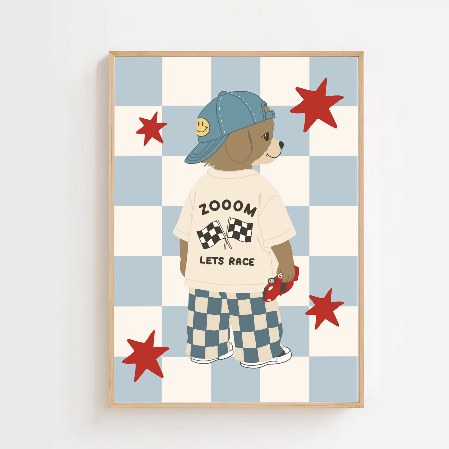 Race car dog | Art print