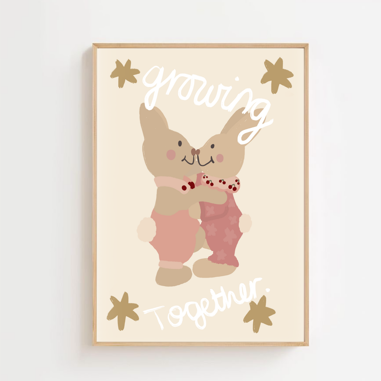 Growing together - sisters | Art print