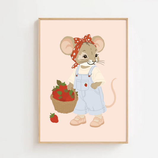 Strawberry mouse | Art print