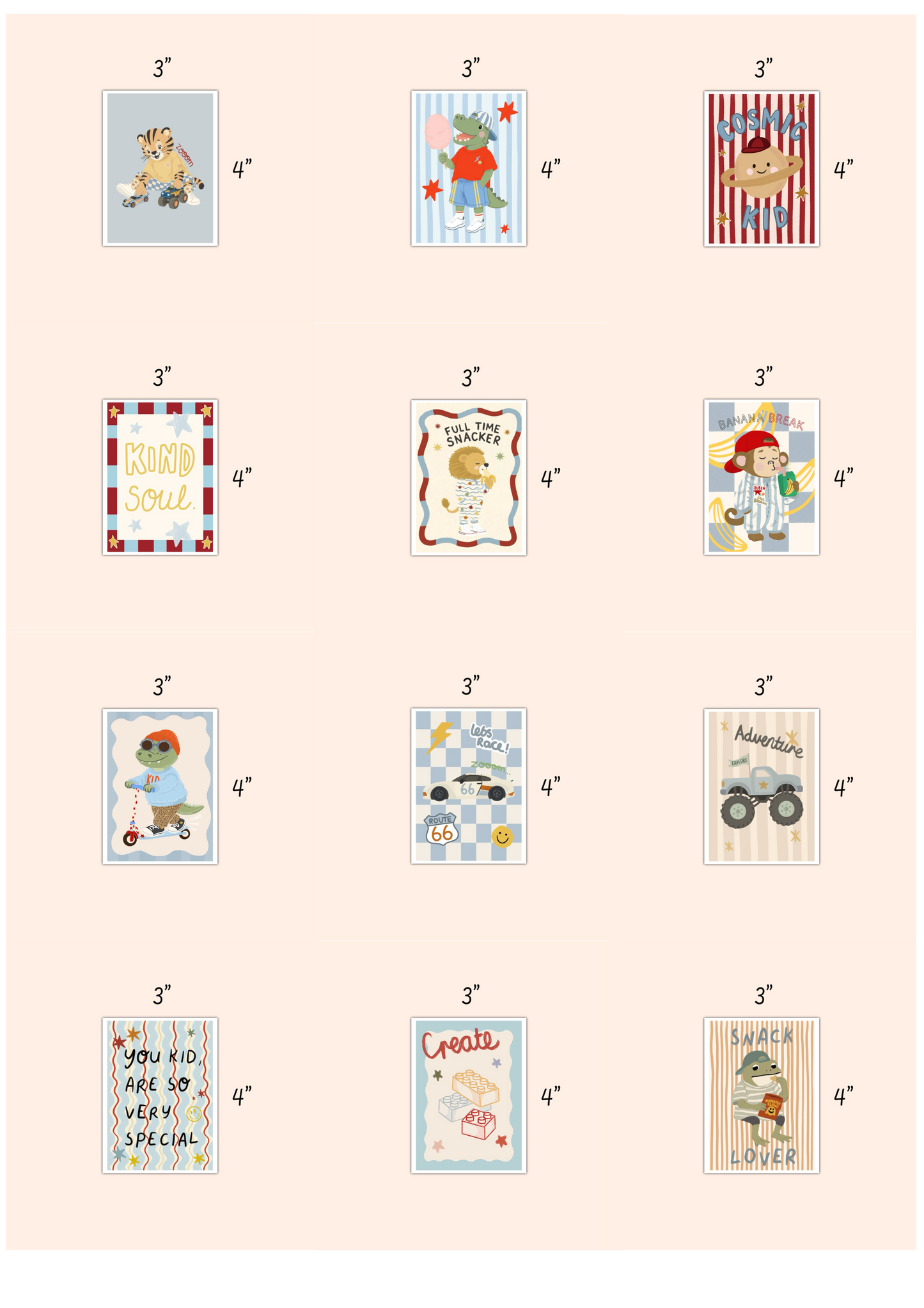 Mini 3x4 individual