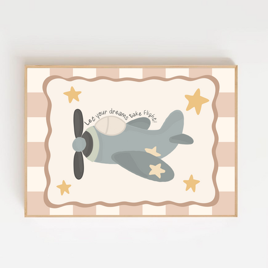 Let your dreams take flight - plane | Art print