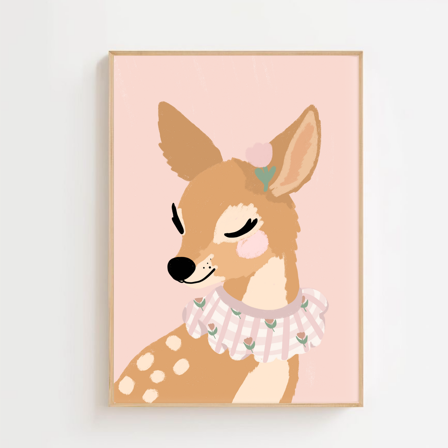 Deer - tulips | Art print