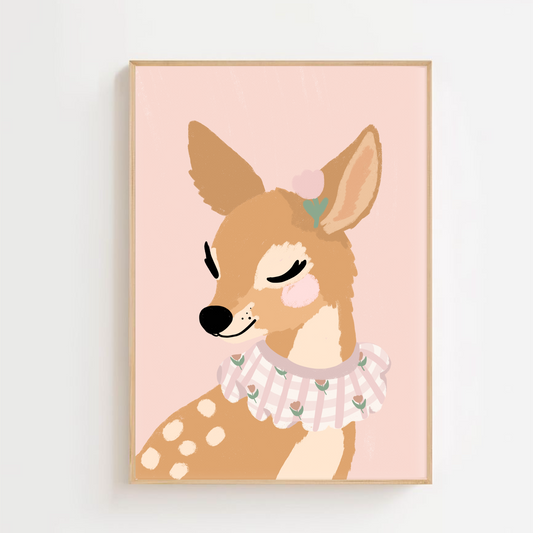 Deer - tulips | Art print